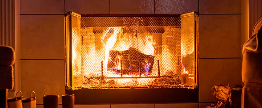 Mendota Hearth Landscape Fireplace Installation in Springfield, Massachusetts