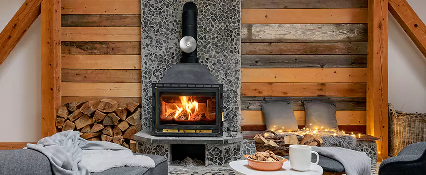 Thelin Hearth Products Direct Vent Gas Stove Fireplace Inspection in Springfield, Massachusetts